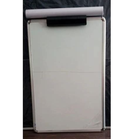 white aluminum flip chart board board size    feet lxw
