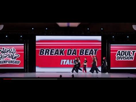 Break Da Beat Italy Adult Division Prelims World Hip Hop