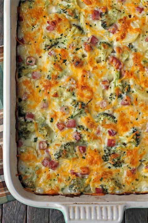 Ham and Cheese Au Gratin Potato Bake - Health Fitness Design