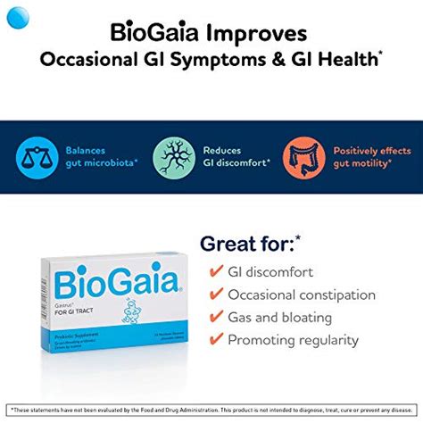 BioGaia Gastrus Chewable Tablets Adult Probiotic Supplement For