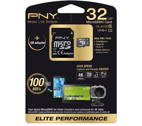 Pny Elite Performance Class Microsd Memory Card Gb Deals Pc World