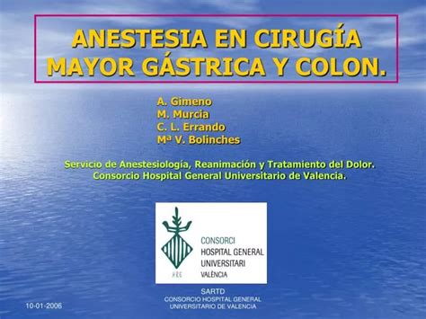 Ppt Anestesia En Cirug A Mayor G Strica Y Colon Powerpoint