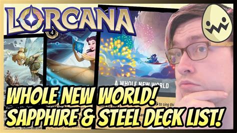 Disney S Lorcana Whole New World Sapphire Steel Deck List Youtube