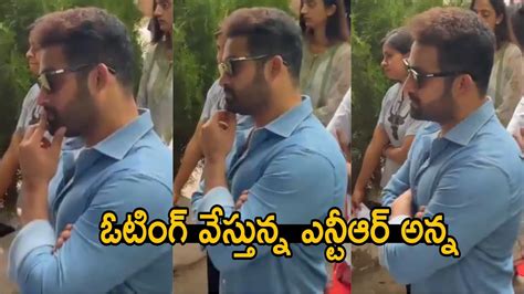 Ntr Visuals At Polling Booth Ap Election Jr Ntr Ntr Latest