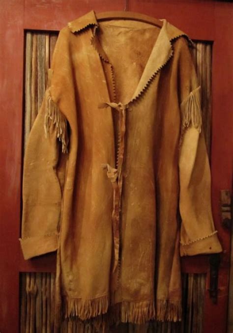 Smoked Braintanned Buckskin Longcoat Fringe Leather Jacket Mountain