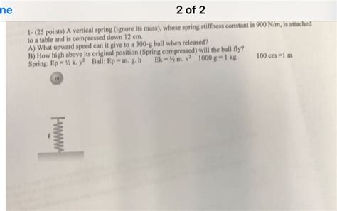 Solved A Vertical Spring Ignore Its Mass Whose Spring Chegg