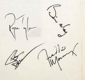 Queen Autograph Examples | Genuine signed Queen autographs