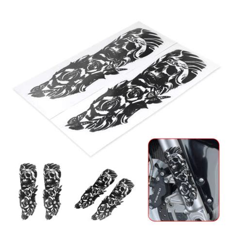 Motorcycle Front Fork Skull Decals Graphic Stickers For Harley Honda Kawasaki Ebay