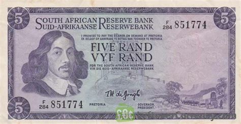 5 South African Rand Banknote Van Riebeeck Framed Exchange Yours