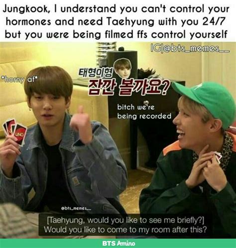 That S A War Of Hormones Right There Taekook Taekook Bts Memes Bts