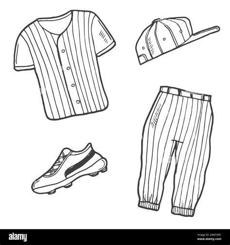 Baseball Sports Equipment Vector Hand Drawn Sketch Illustration Ball