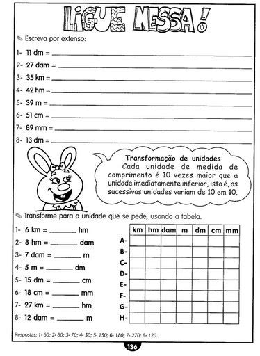 Atividades Educativas Atividade Sobre Medidas De Comprimento