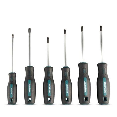 Makita E 13524 6pc Phillips Pozi Slotted Screwdriver Set