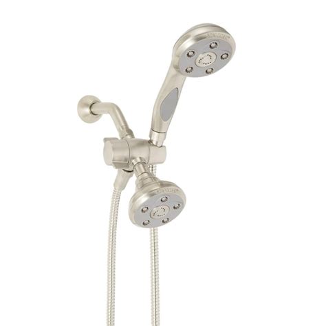 Speakman Napa Brushed Nickel 3 5 In Round Dual Combo Shower Head 2 5 Gpm 9 5 Lpm In The Shower