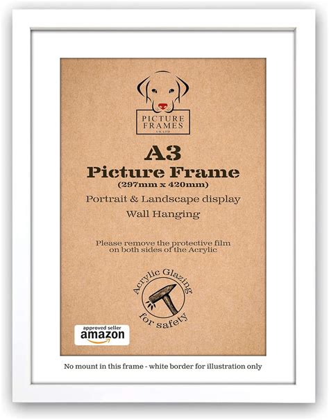 Buy A3 Frame White - A3 Picture Frame, A3 Photo Frame, A3 Poster Frame ...