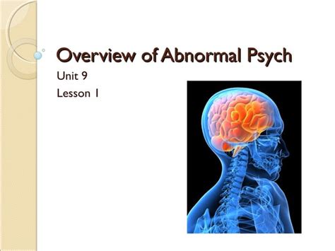 Overview Of Abnormal Psych Ppt