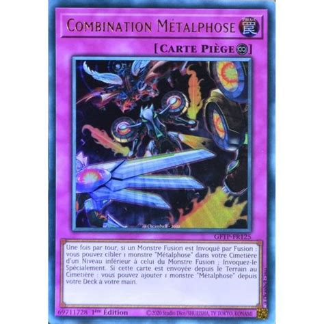 Carte YU GI OH GFTP FR125 Combination Métalphose Ultra Rare NEUF FR