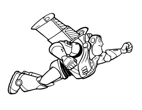 Dibujo Buzz Lightyear Volando Para Colorear Imprimir E Dibujar