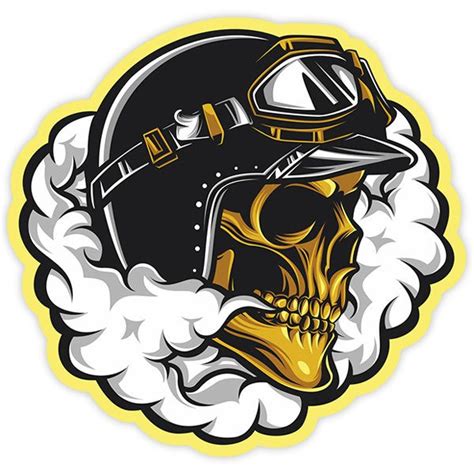 Sticker Motorcycle skull | MuralDecal.com