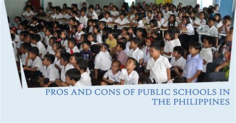 Pros And Cons Of Public Schools In The Philippines Atonibai