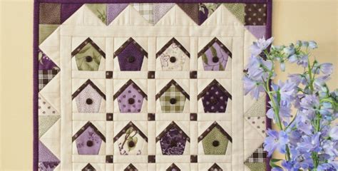 Mini Charm Birdhouse Quilt To Remind You Spring Is Just Around The