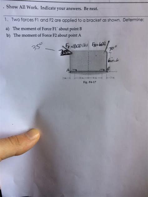 Solved Two Forces F1 And F2 Are Applied To A Bracket As Chegg