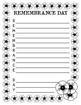 Remembrance Day Acrostic Poem Starter By Miss Amy S Creations Tpt