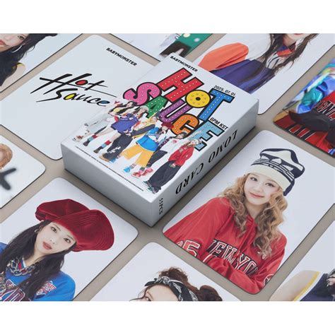 KPOP 55pcs Box BABYMONSTER Holographic Photocards HOT SAUCE KPOP Laser LOMO Card Collection Card