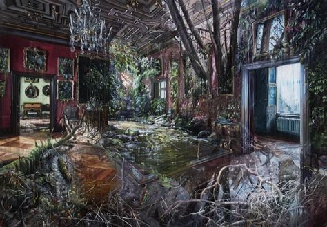 Dreamy Paintings By Jacob Brostrup Layer Interior And Exterior Scenes