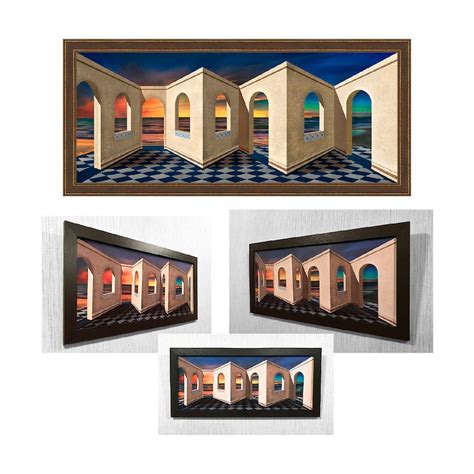 Optical Illusion Reverspective Reverse Perspective Poster Etsy