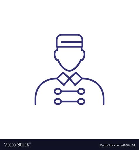 Porter line icon Royalty Free Vector Image - VectorStock