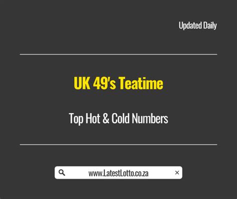 Top Hot And Cold Numbers UK S Teatime Latest Lotto