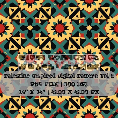 Palestine Inspired Digital Pattern Seamless Design Printable Diy