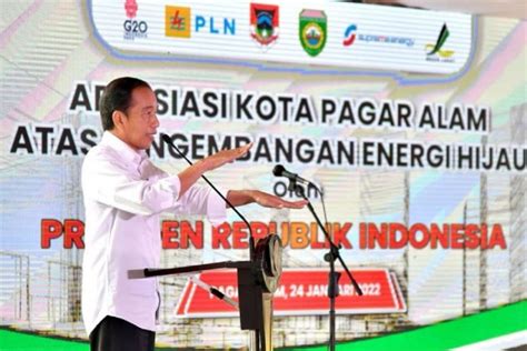 Jokowi Dukung Pagar Alam Jadi Kota Pertama Nol Emisi Karbon Indonesia