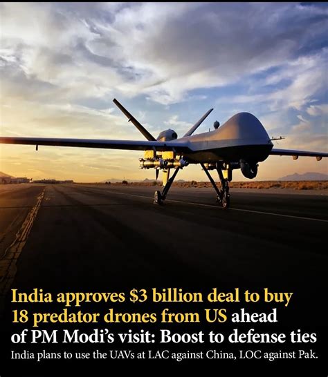 India Approves 3 Billion Deal To Buy 18 Predator Drones From US Ahead