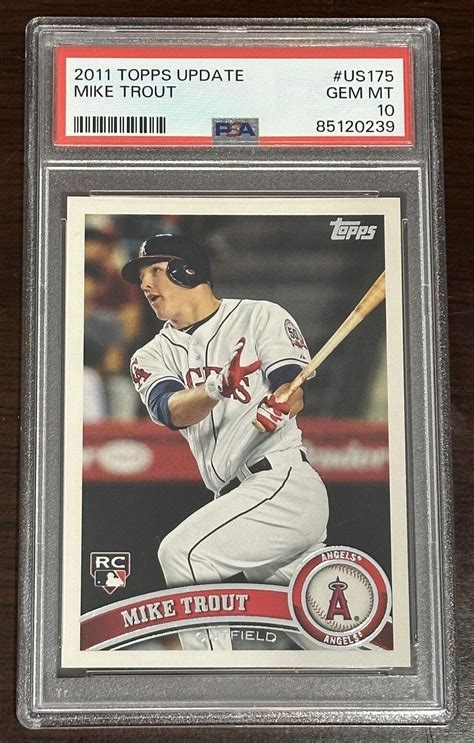 Topps Update Mike Trout Rookie Psa Gem Mint Iconic Rc Us Ebay