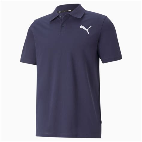 Essentials Pique Polo Shirt Men Peacoat Cat Puma Puma Basic Apparels Puma