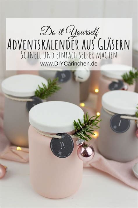 DIY Upcycling Adventskalender aus alten Gläsern einfach selber machen