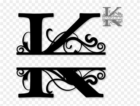 Initial K Monogram Svg 204 File For Diy T Shirt Mug Decoration And