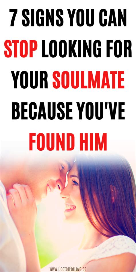 7 Sure Signs He Is Your Soulmate Soulmate Signs Healthy Relationship Tips Finding Your Soulmate