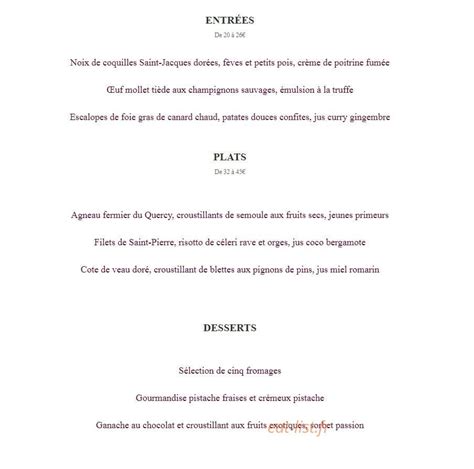 Le Clos Mirande Montagne Menu Et Photos