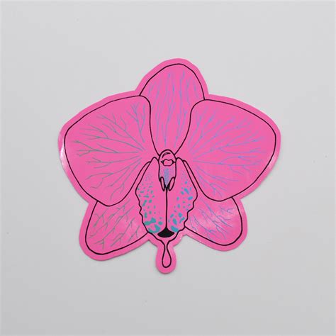Pussy Envy Flower Sticker Metal The Brand
