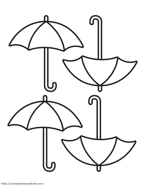 Free Printable Of A Umbrella