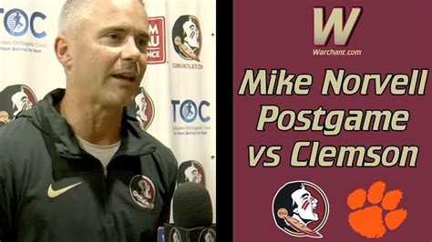 Fsu Football Mike Norvell Postgame Interview At Clemson Following Ot