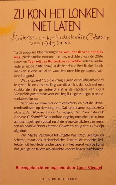 Zij Kon Het Lonken Niet Laten Guus Vleugel 9789035106628 Boeken Bol