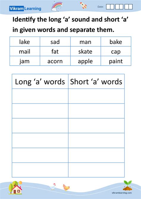 Long Vowel Sound Worksheets Grade 2 - Worksheets For Kindergarten