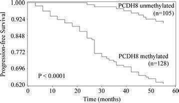 Correlations Between Pcdh Methylation And Progression Free Survival In