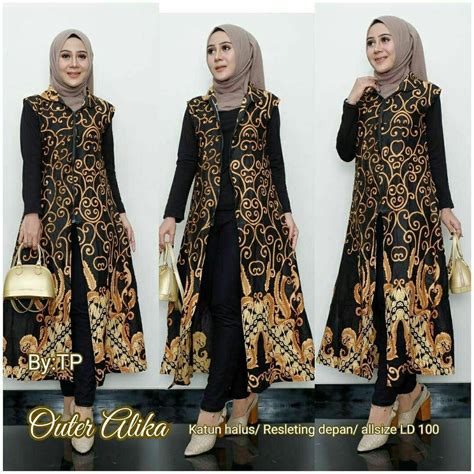 Model Rompi Batik Wanita Modern Batik Blazer Blouse Batik Batik Dress