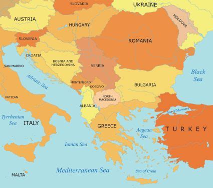 Balkan States Map Collection - GIS Geography