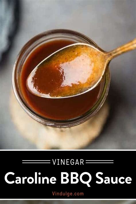 Vinegar Based BBQ Sauce Recipe (Carolina Style) - Vindulge